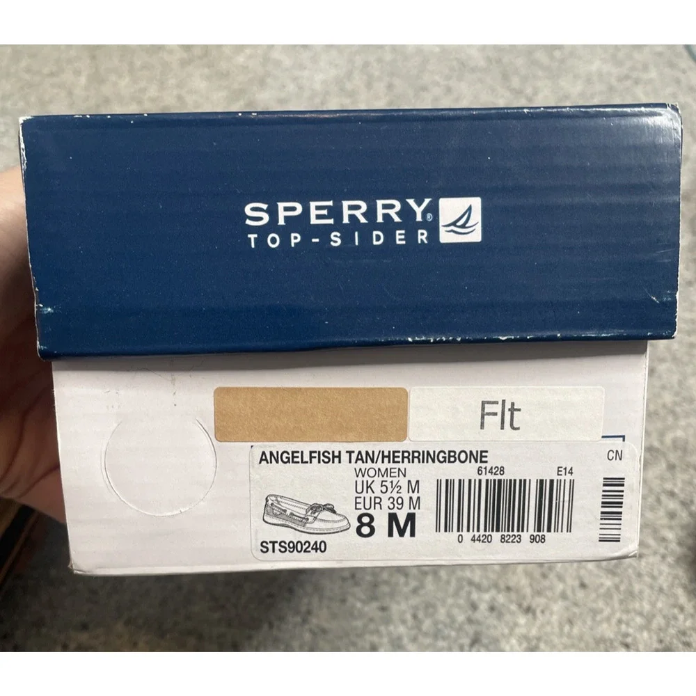 Sperry Top-Sider Women's Angelfish Boat Shoes Sz 8M Plaid Leather Comfort Preppy